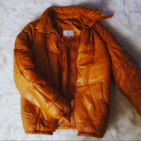 Saks Fifth Avenue Other - Saks Fifth Avenue Genuine Leather Bomber Coat